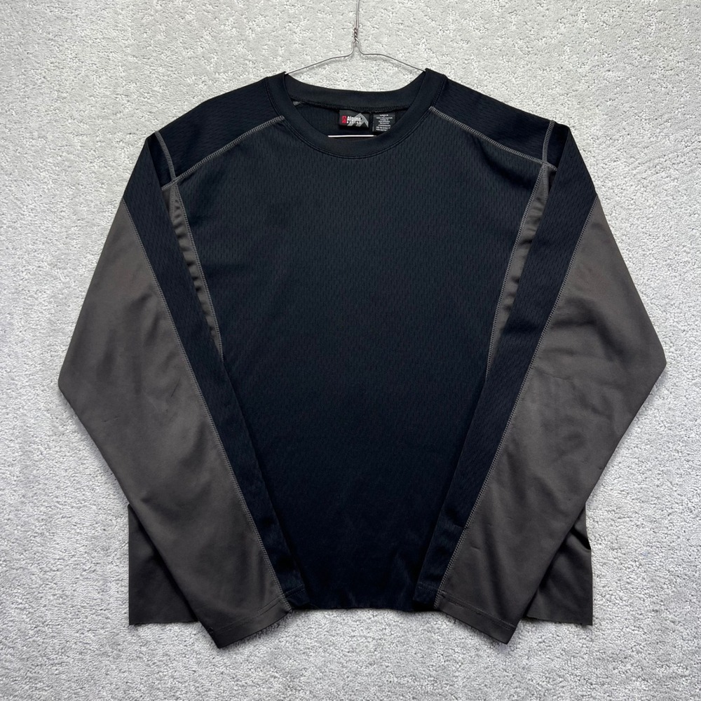 Alpine Design Performance Shirt Mens Large Black Gray Long Sleeve Base Layer